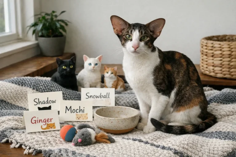Oriental Shorthair cat with elegant creative name ideas