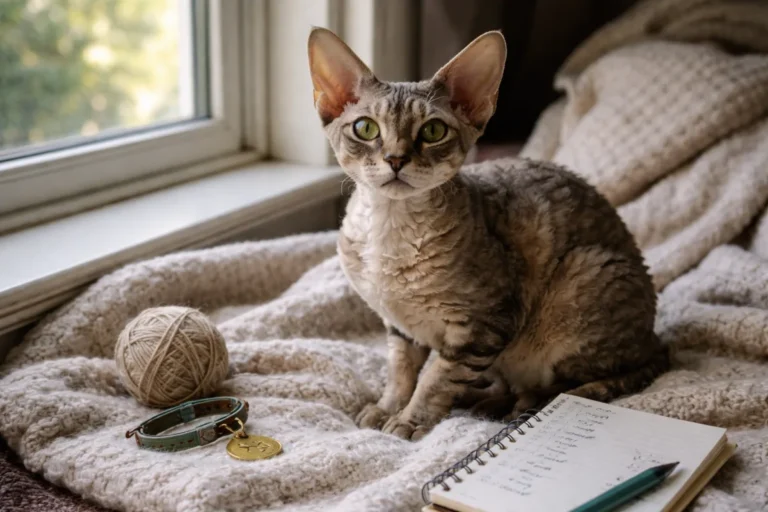 Devon Rex cat with elegant, playful name ideas