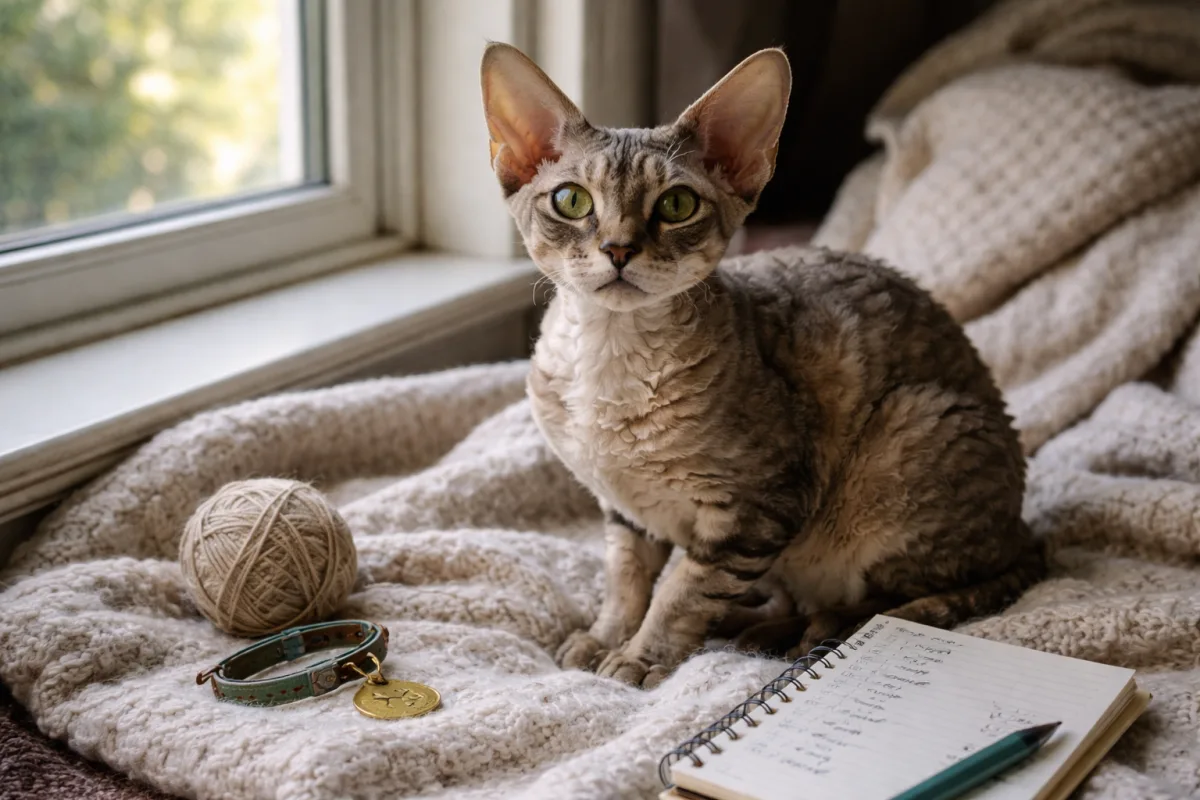 Devon Rex cat with elegant, playful name ideas