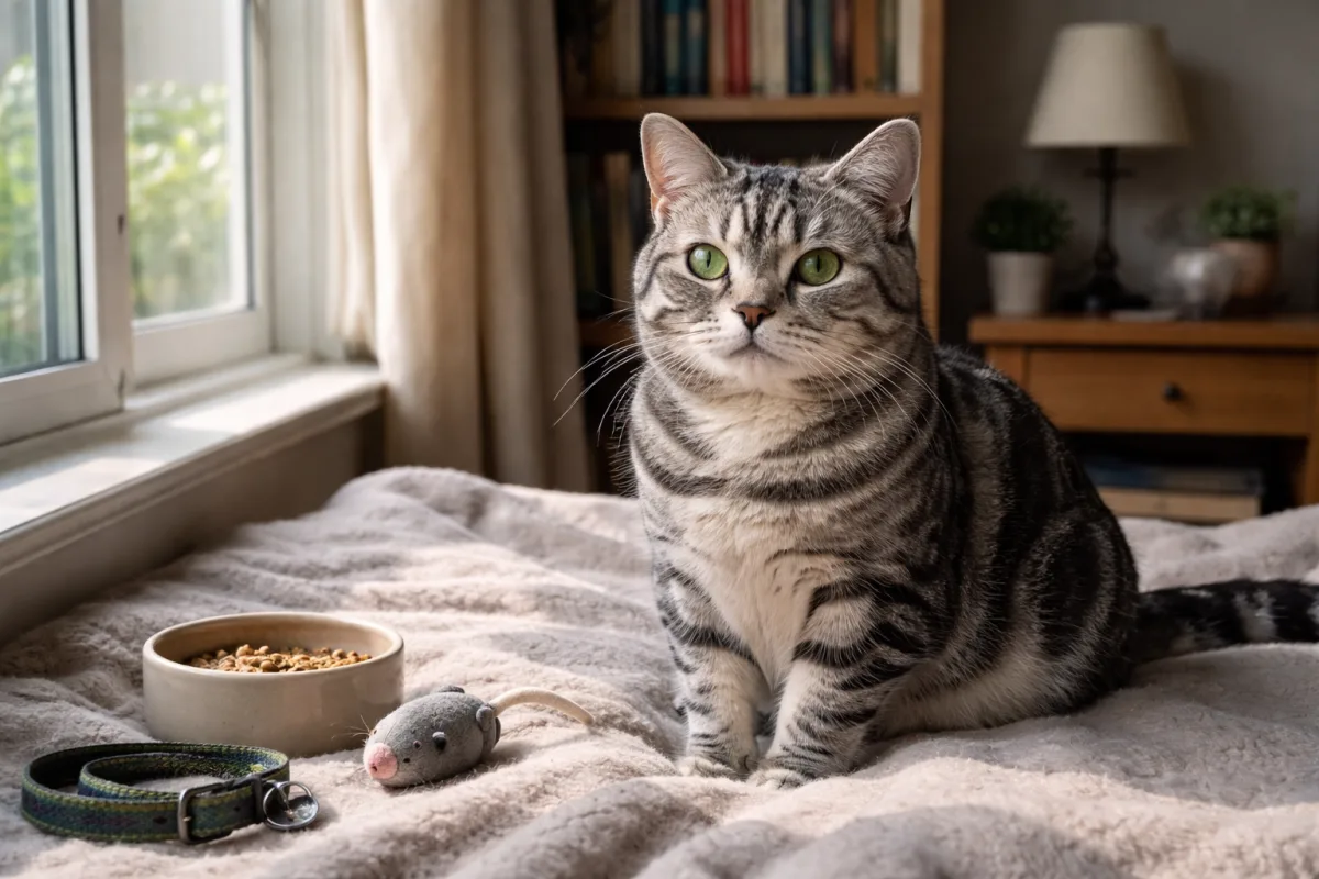 American Shorthair cat with a classic name vibe