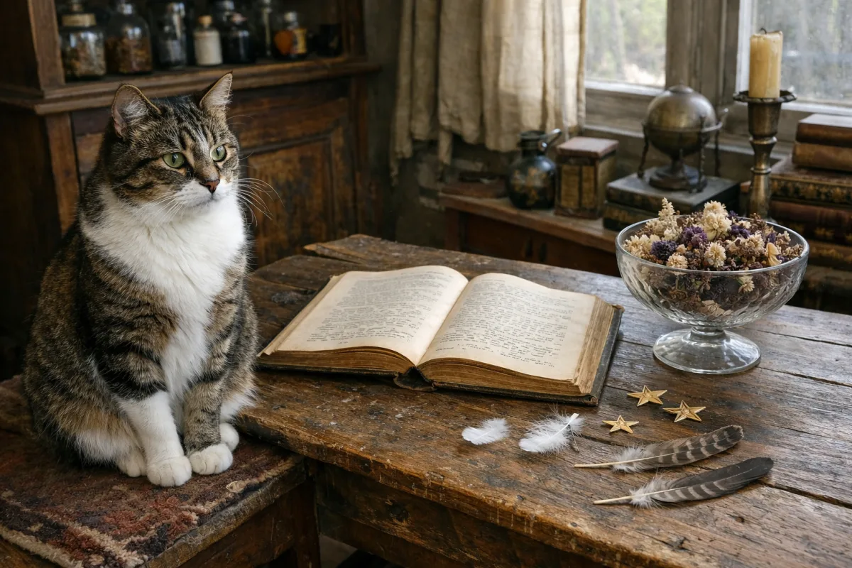 Mystical cat with moonlit fantasy names