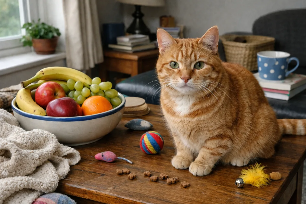 Funny orange cat names for a playful tabby