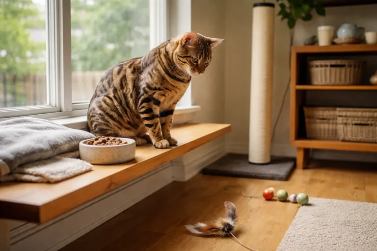 Bengal cat with striking spots