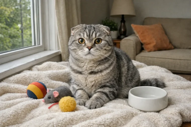 Scottish Fold cat with round face