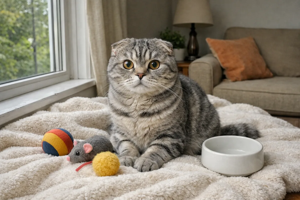 Scottish Fold cat with round face