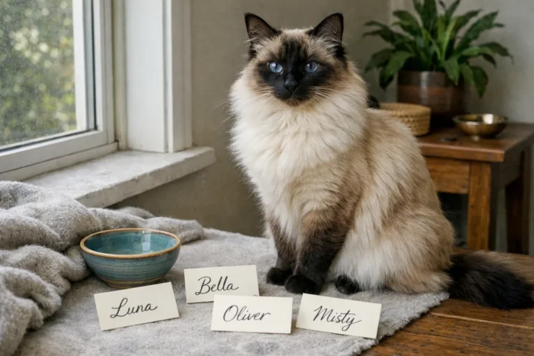 Graceful Balinese cat with elegant name ideas